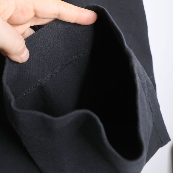 COS Wide Straight Leg Ankle Pant Trousers Black Stretch Minimalist Clean Girl - Picture 11 of 12